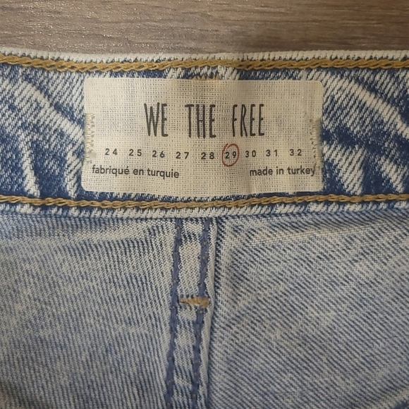 Free people "We the free" acid wash skinny jeans with fringe size 29 - Picture 4 of 7